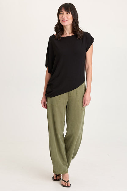 Carell Pinstripe Pleated Leg Pant