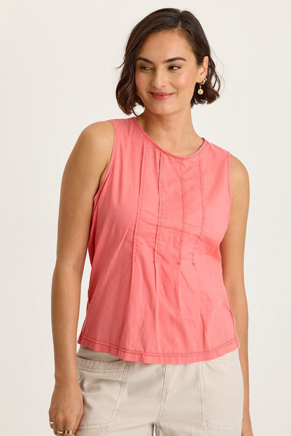 Jerilene Voile Pintuck Tank