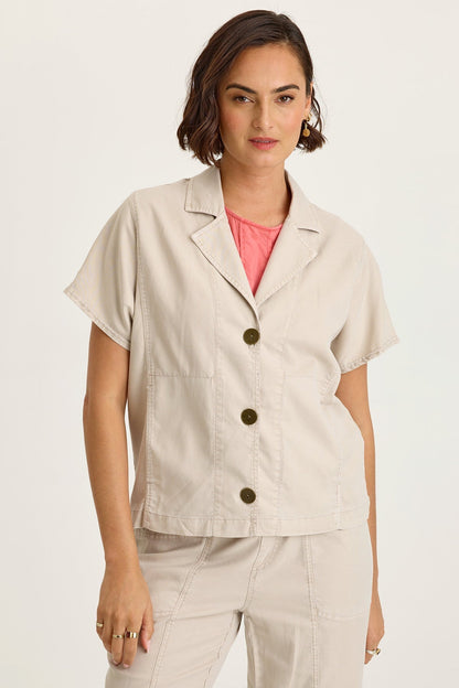 Hugh Twill Boxy Short Sleeve Jacket