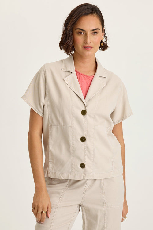 Hugh Twill Boxy Short Sleeve Jacket