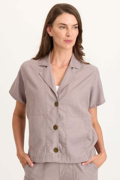 Hugh Twill Boxy Short Sleeve Jacket