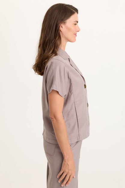 Hugh Twill Boxy Short Sleeve Jacket