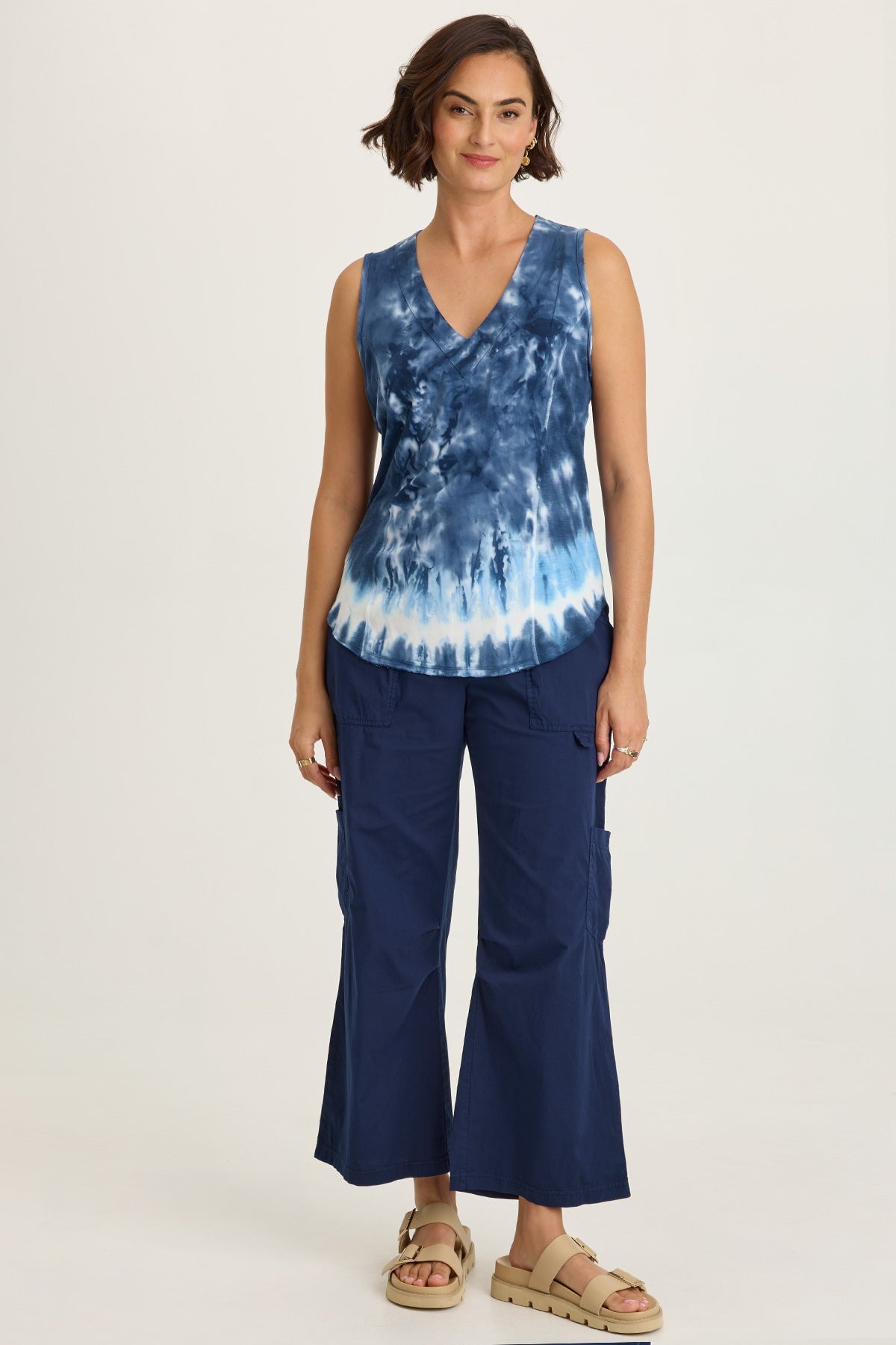 Leopold Poplin Darted Knee Cargo Crop