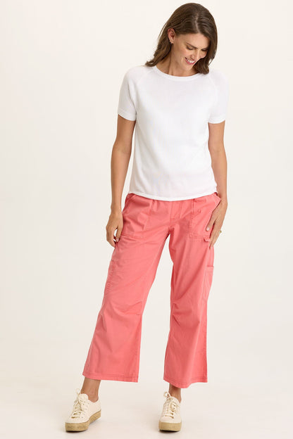Leopold Poplin Darted Knee Cargo Crop