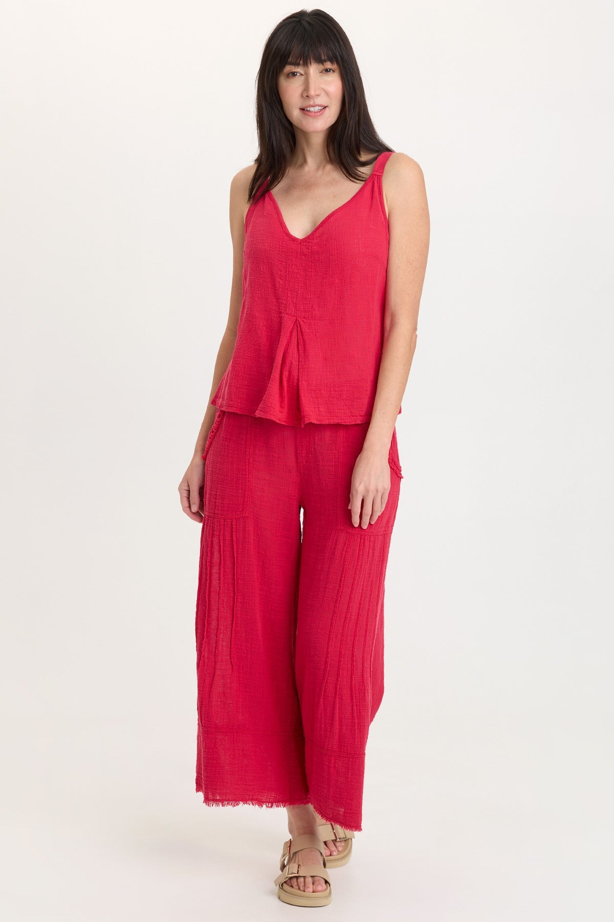 Ace Gauze Wide Leg Crop