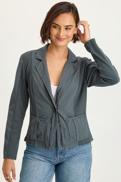 Brax Linen One-Button Blazer