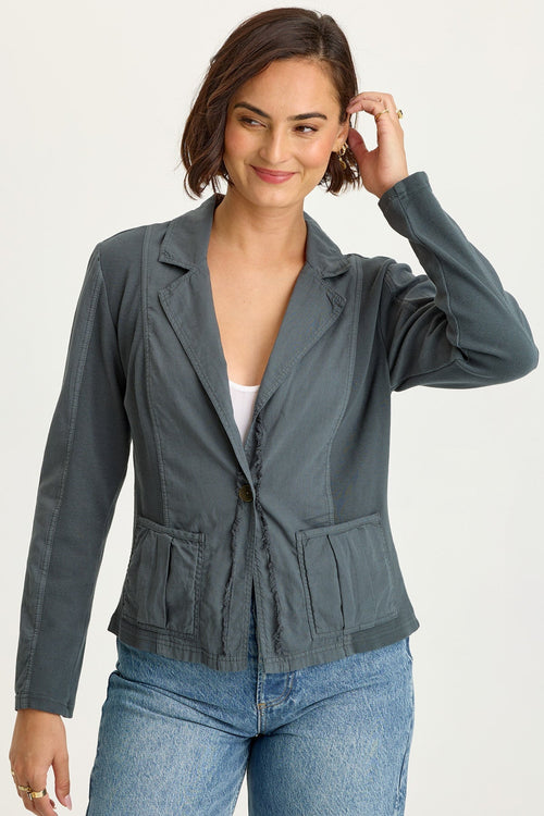 Brax Linen One-Button Blazer