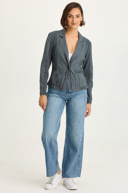 Brax Linen One-Button Blazer