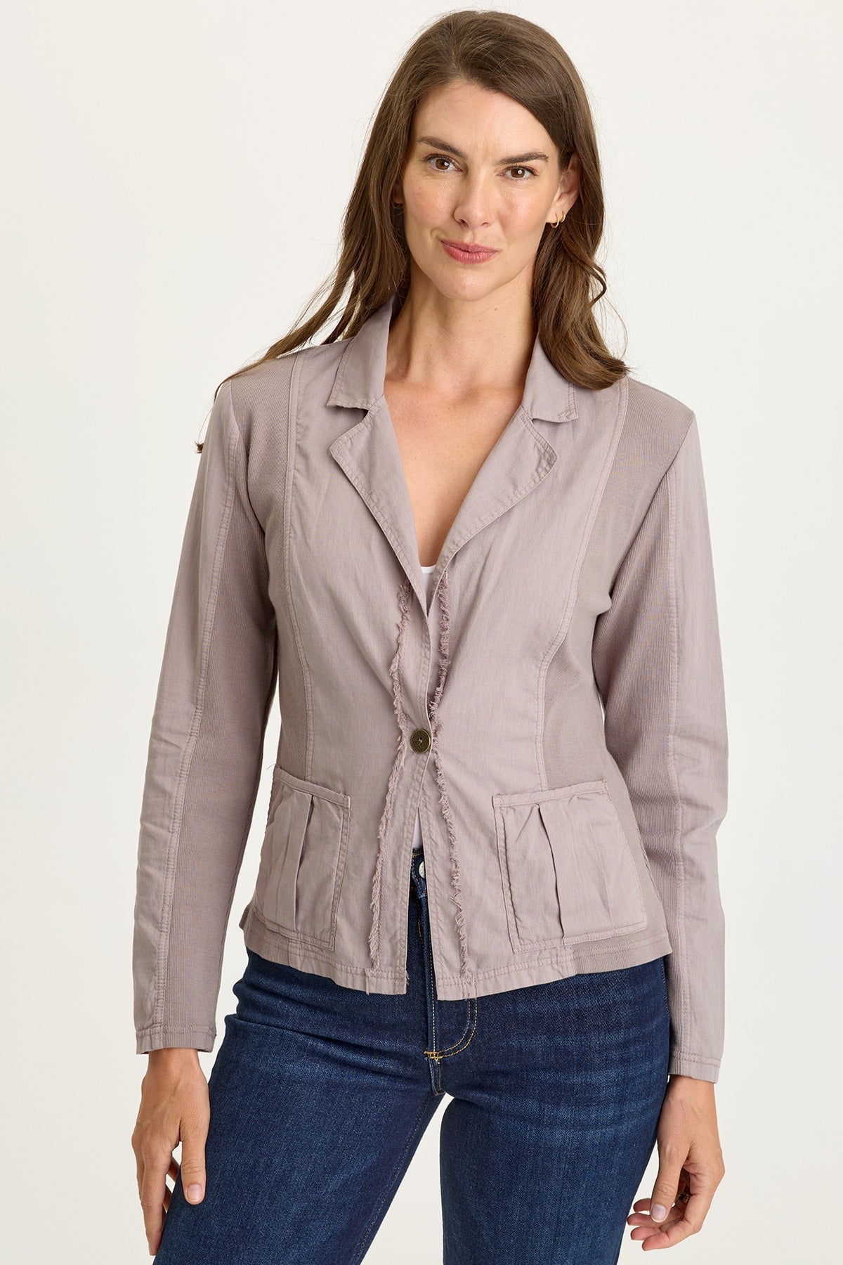 Brax Linen One-Button Blazer
