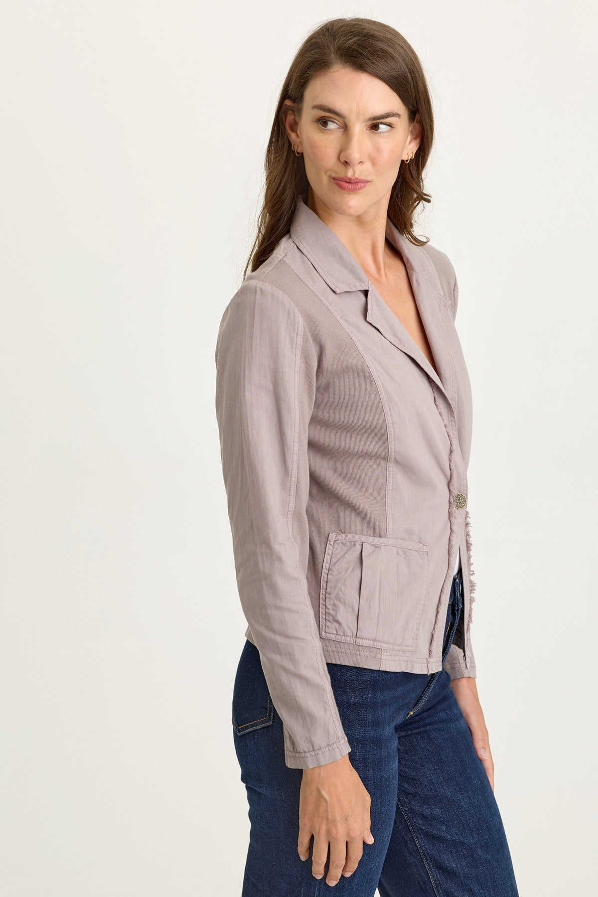 Brax Linen One-Button Blazer