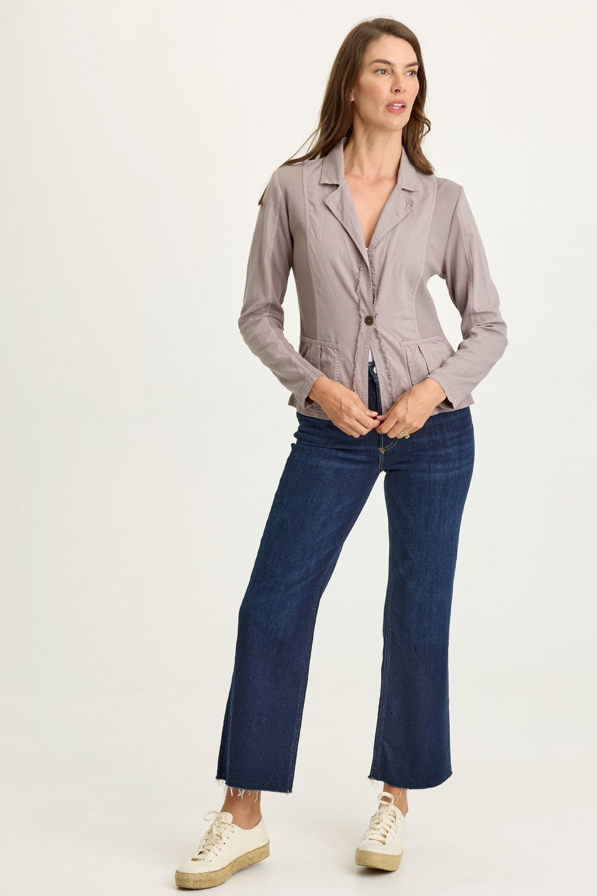 Brax Linen One-Button Blazer