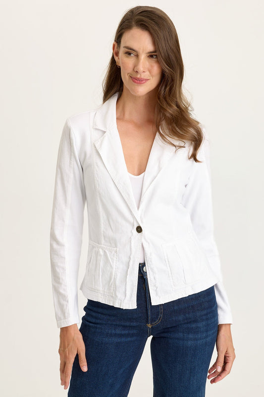 Brax Linen One-Button Blazer