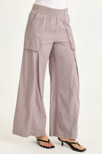 Charli Linen Inverted Box Pleat Pants
