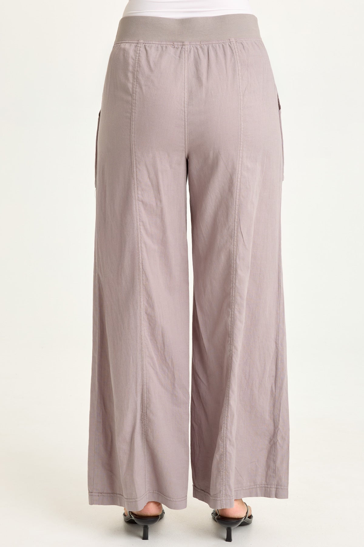 Charli Linen Inverted Box Pleat Pants