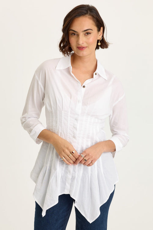 Ashlan Voile Sharkbite Blouse