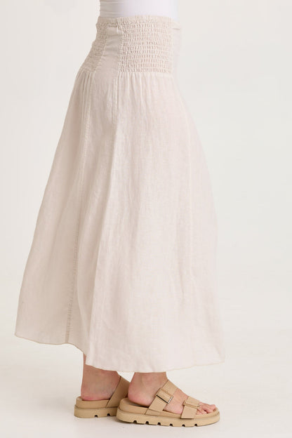 Blake Linen Smocked Skirt/Dress