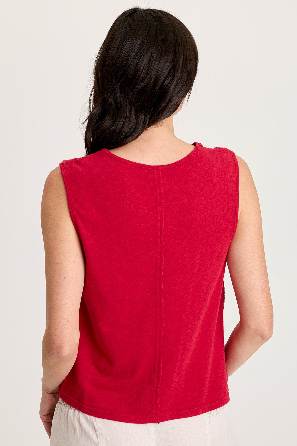 Reid Gauze/Crochet V-Neck Tank