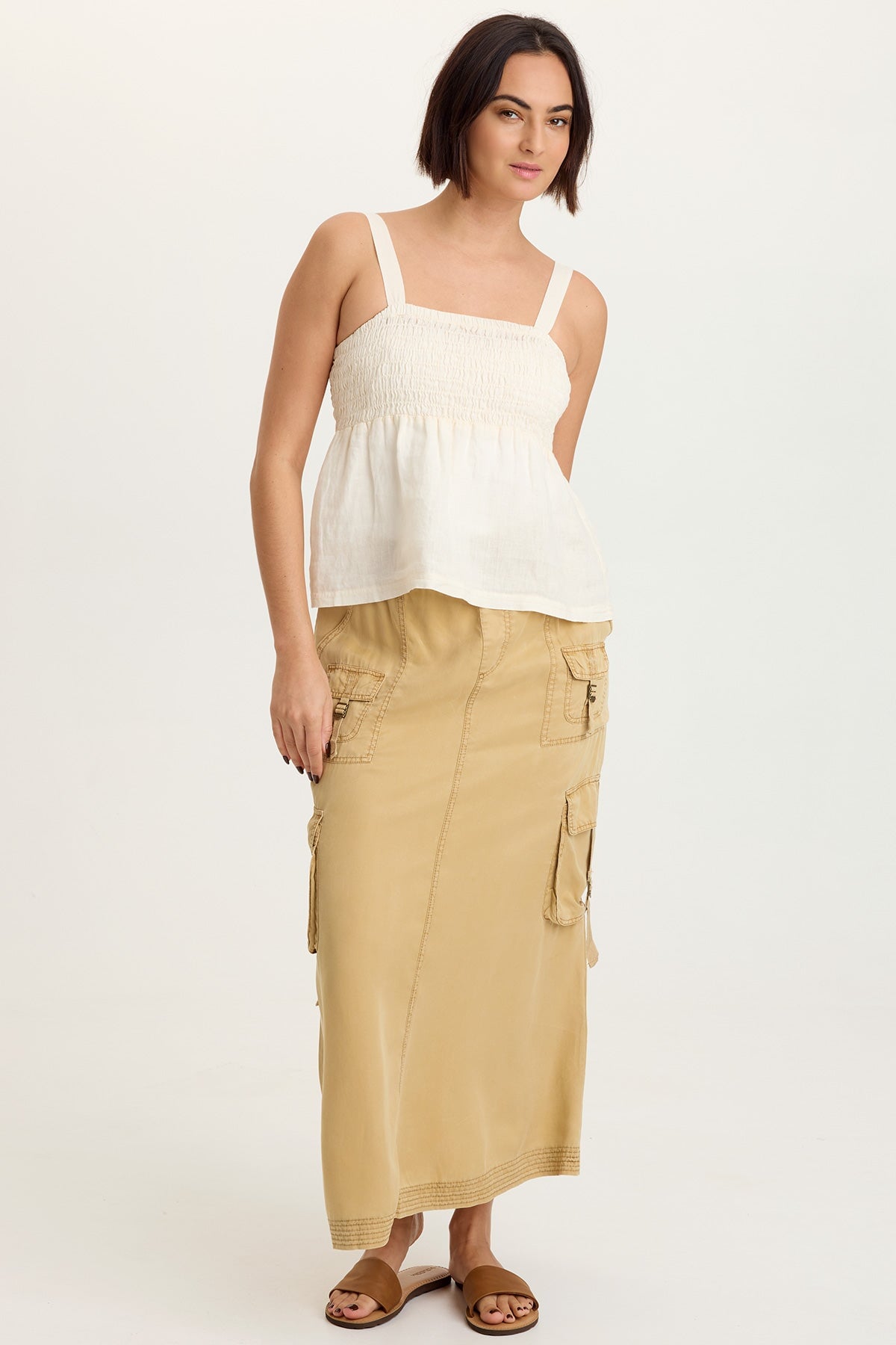 Kimo Tencel Cargo Maxi Skirt