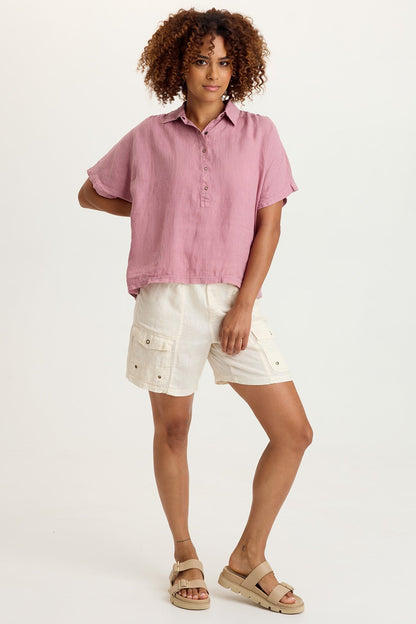 Jayci Linen Cargo Short