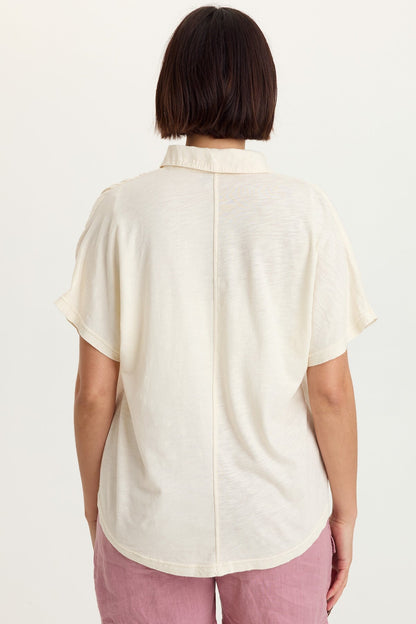 Quilla Linen Collared Top
