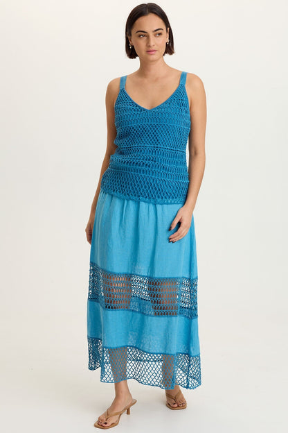 Shire Jersey-Lined Crochet Tank