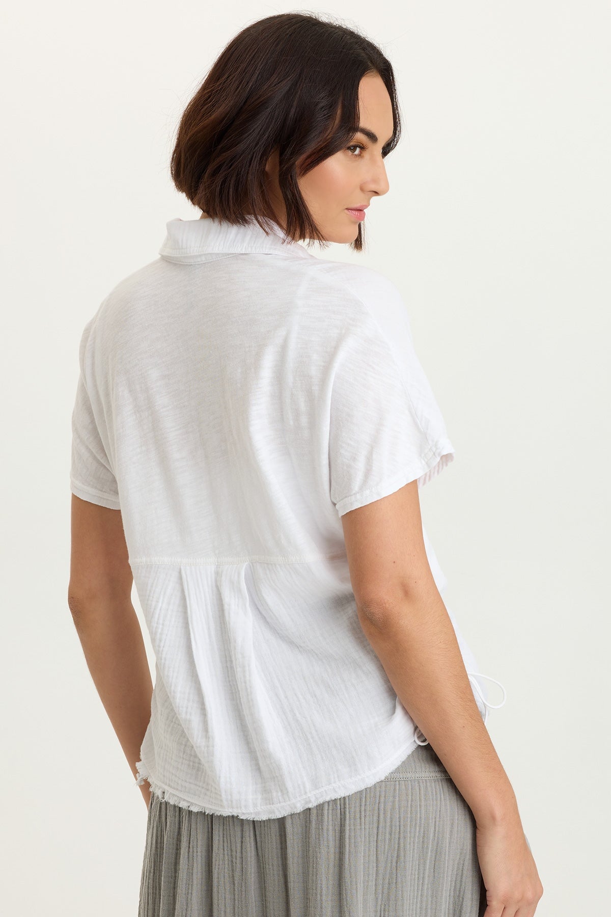 Creston Gauze Snap-Up Top