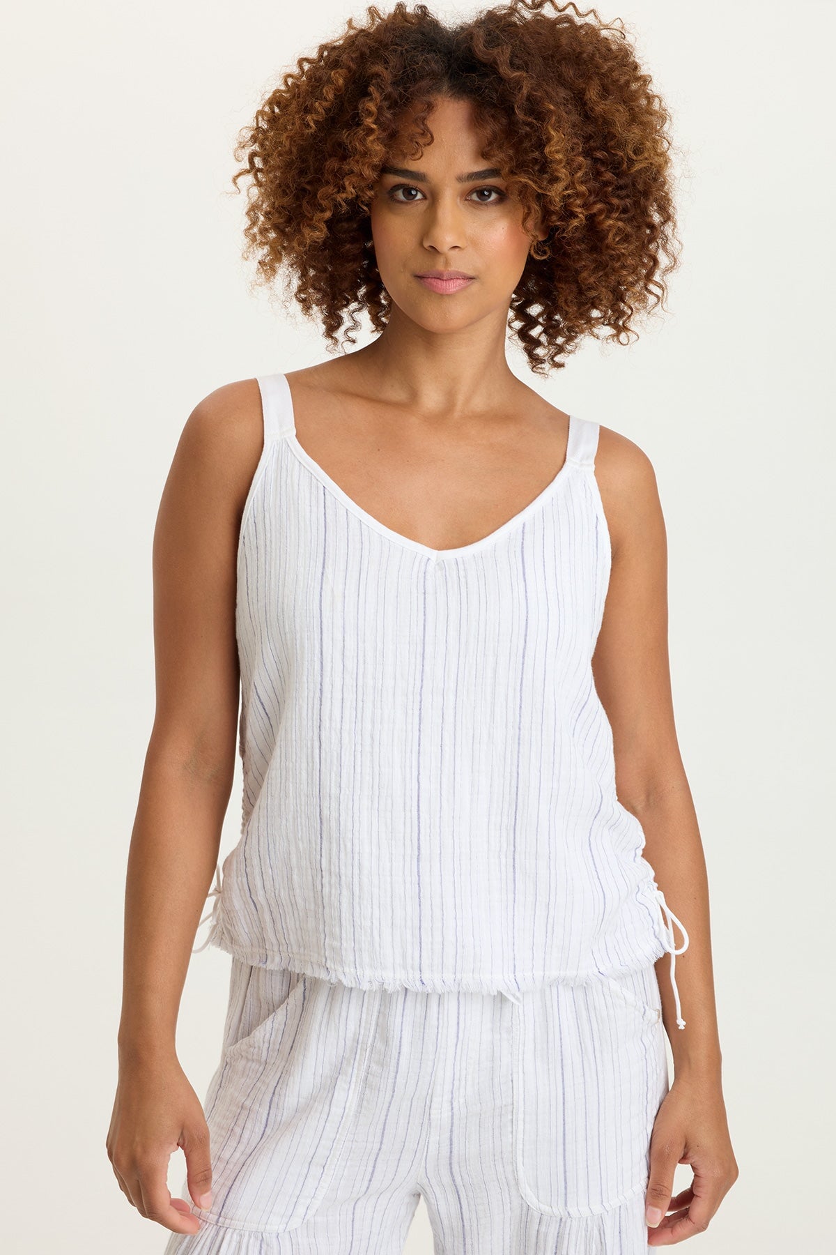 Grethel Stripe Gauze Tank