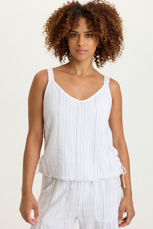 Grethel Stripe Gauze Tank