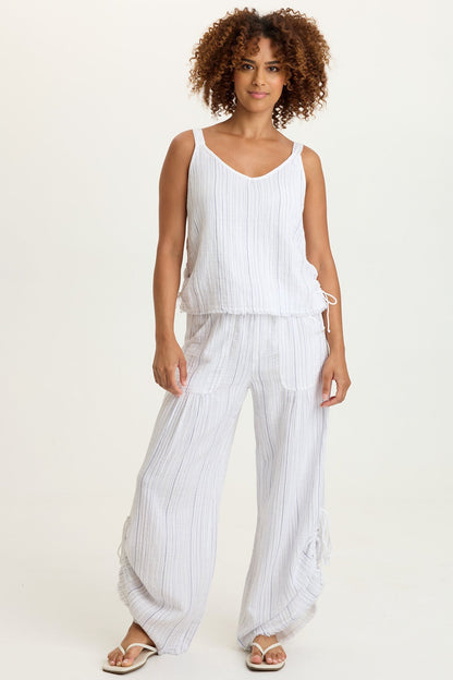 Grethel Stripe Gauze Tank