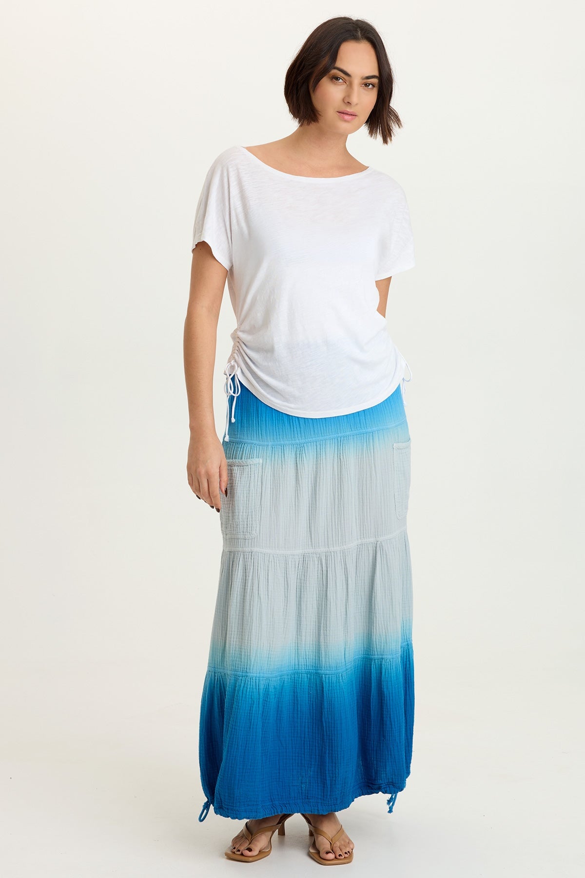 Hewson Gauze Bubble Tiered Skirt