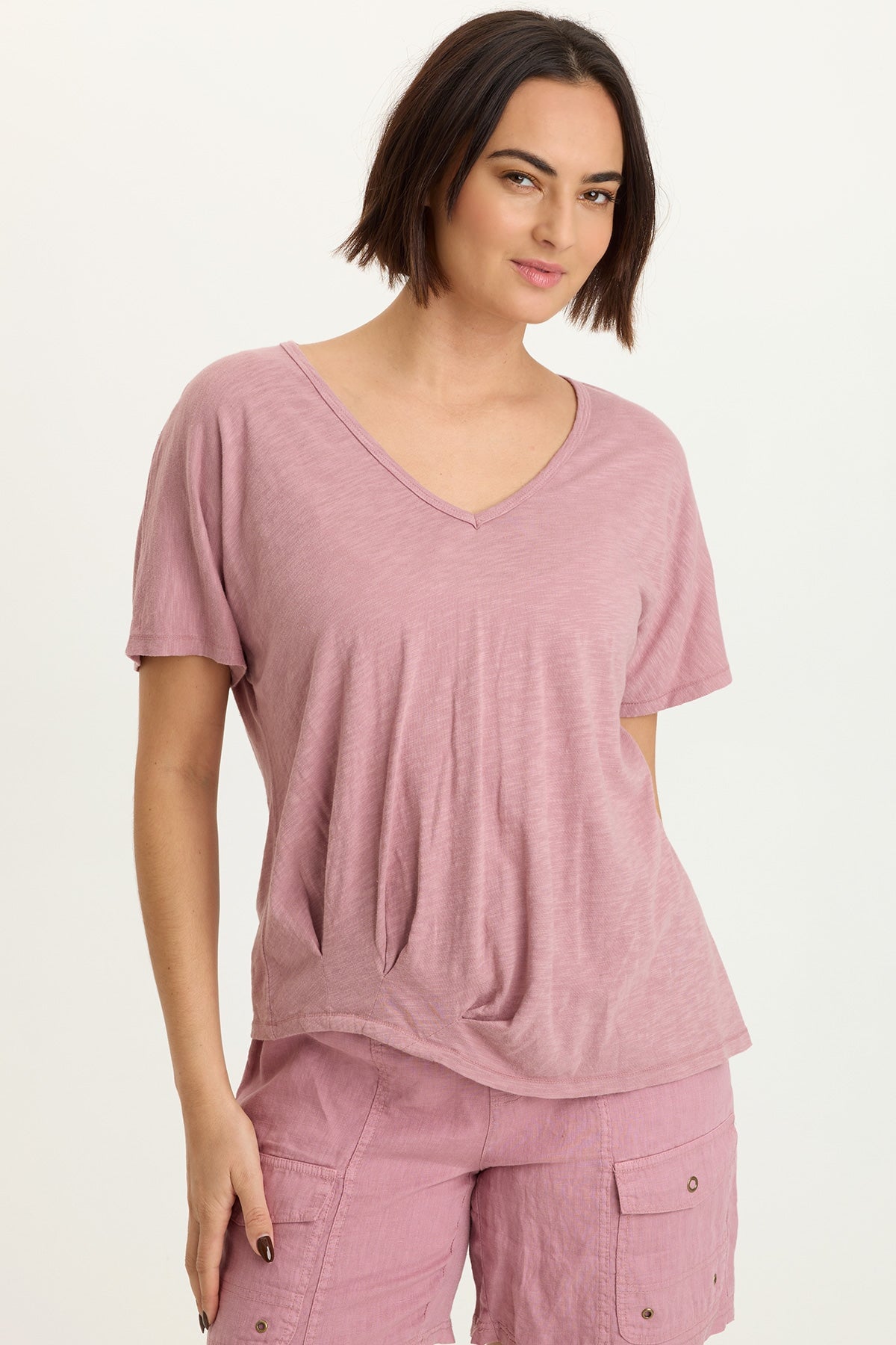 Anshel Jersey Wave Hem Tee