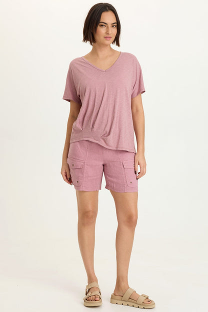 Anshel Jersey Wave Hem Tee
