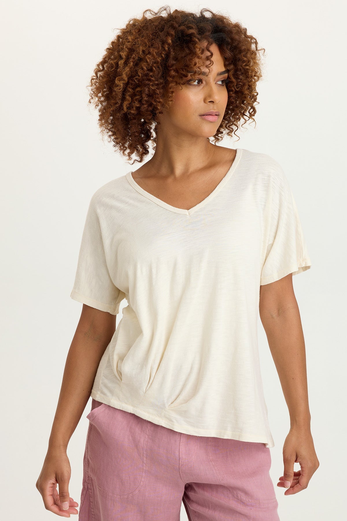 Anshel Jersey Wave Hem Tee