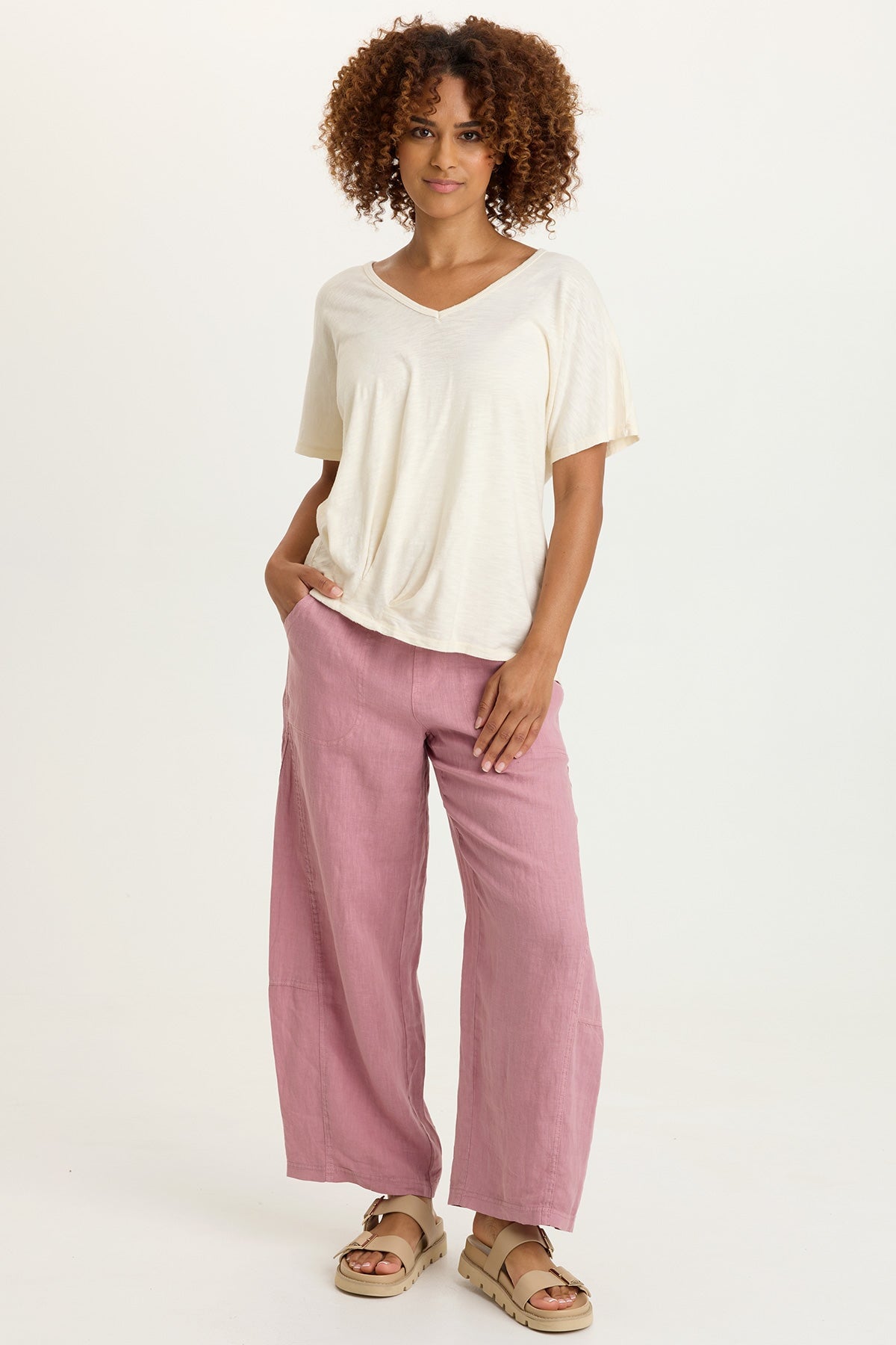 Anshel Jersey Wave Hem Tee