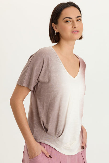 Anshel Jersey Wave Hem Tee