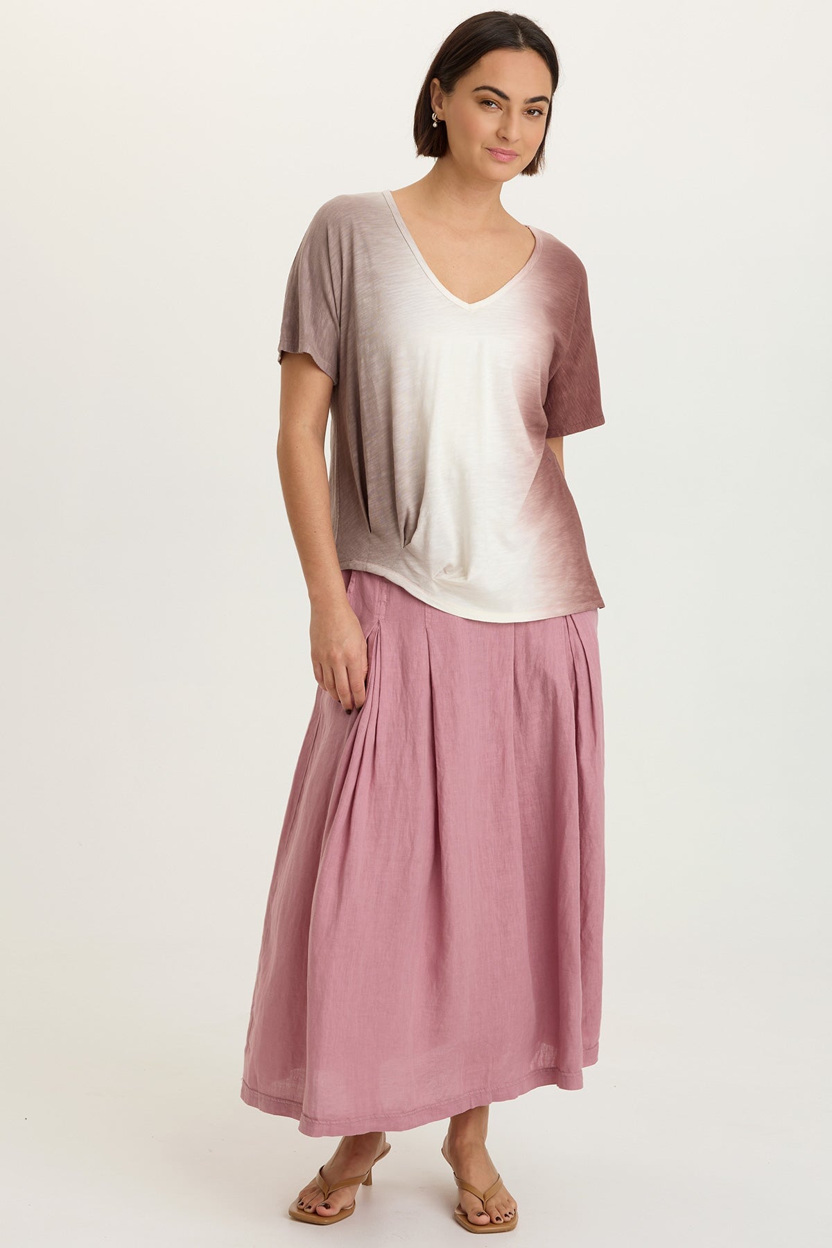 Anshel Jersey Wave Hem Tee