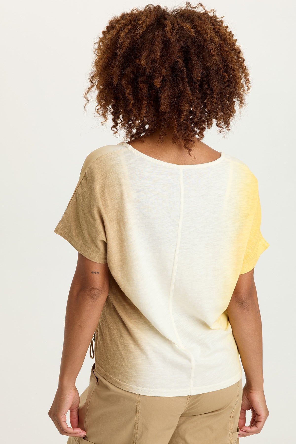 Dashell Twill Corded V-Neck Top