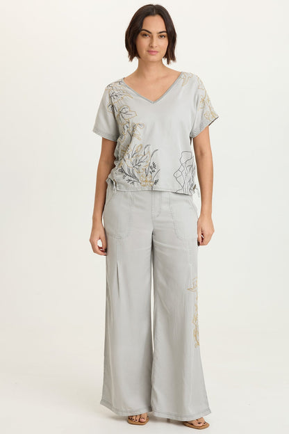 Embroidered Dashell Twill Top