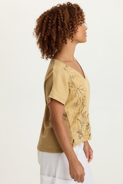 Embroidered Dashell Twill Top