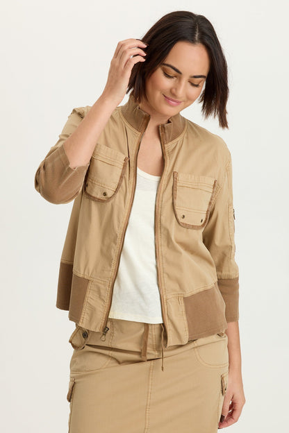 Kevone Poplin Bomber Jacket