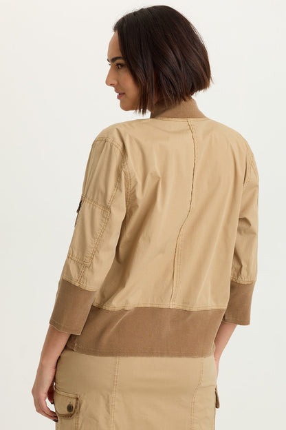 Kevone Poplin Bomber Jacket