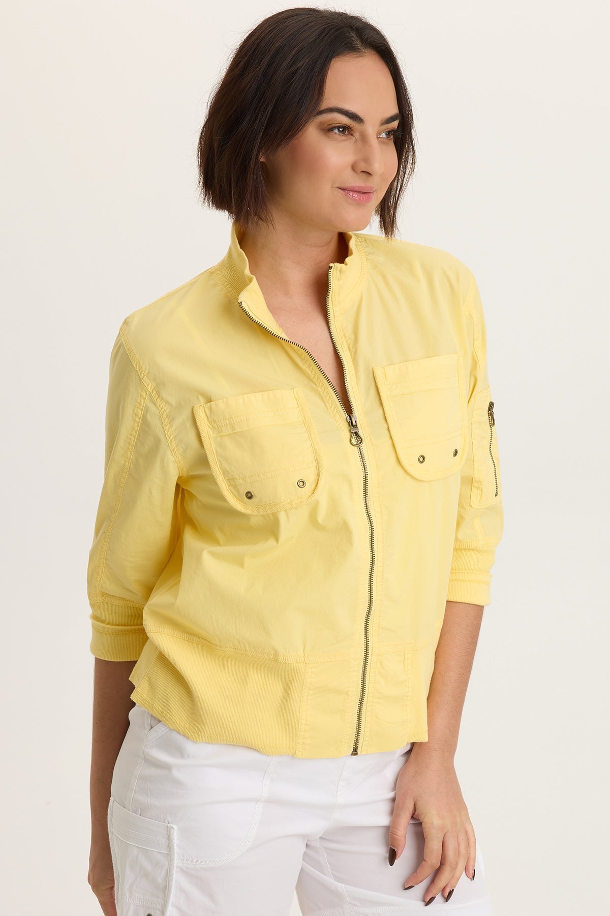Kevone Poplin Bomber Jacket