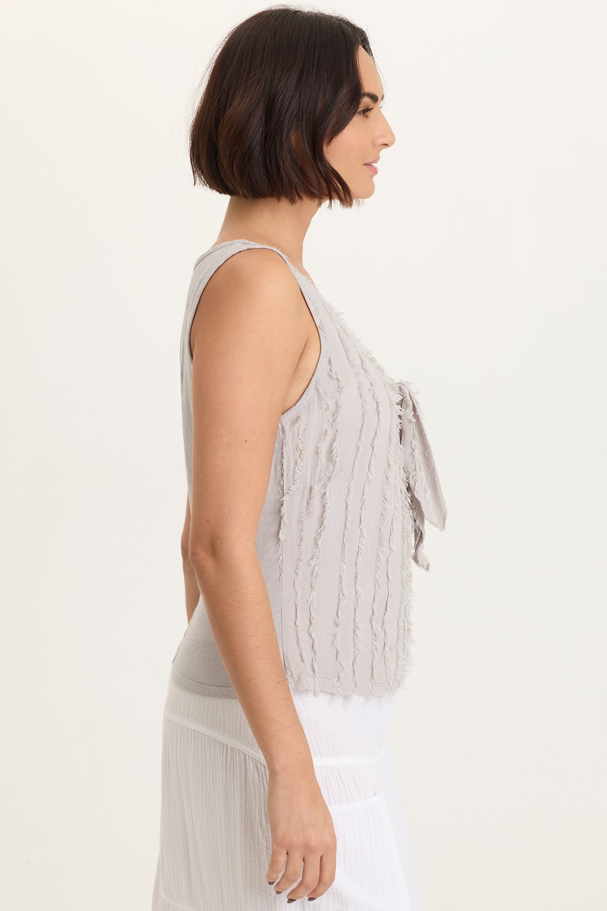 Brisa Stripe Voile Tie V-Neck Tank