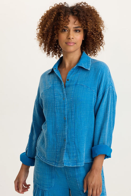 Wade Gauze Long-Sleeve Top