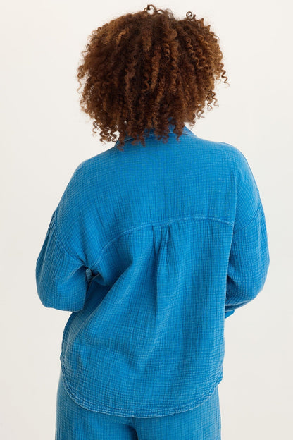 Wade Gauze Long-Sleeve Top