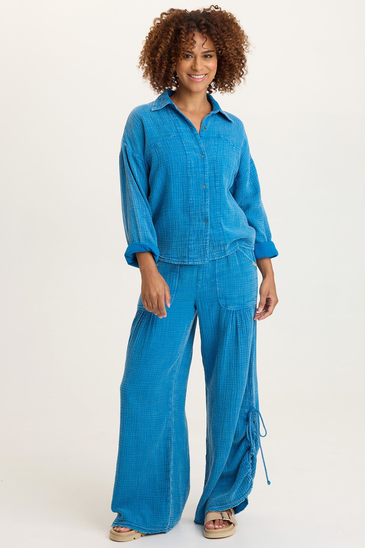 Wade Gauze Long-Sleeve Top