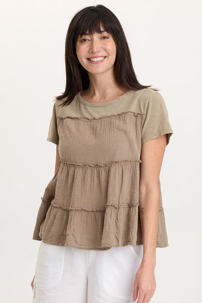 Balinda Gauze Babydoll Top