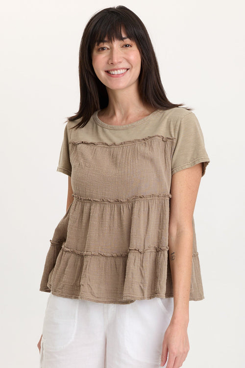 Balinda Gauze Babydoll Top