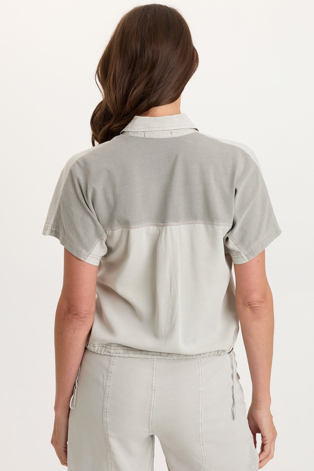 Zane Twill Snap-Up Top