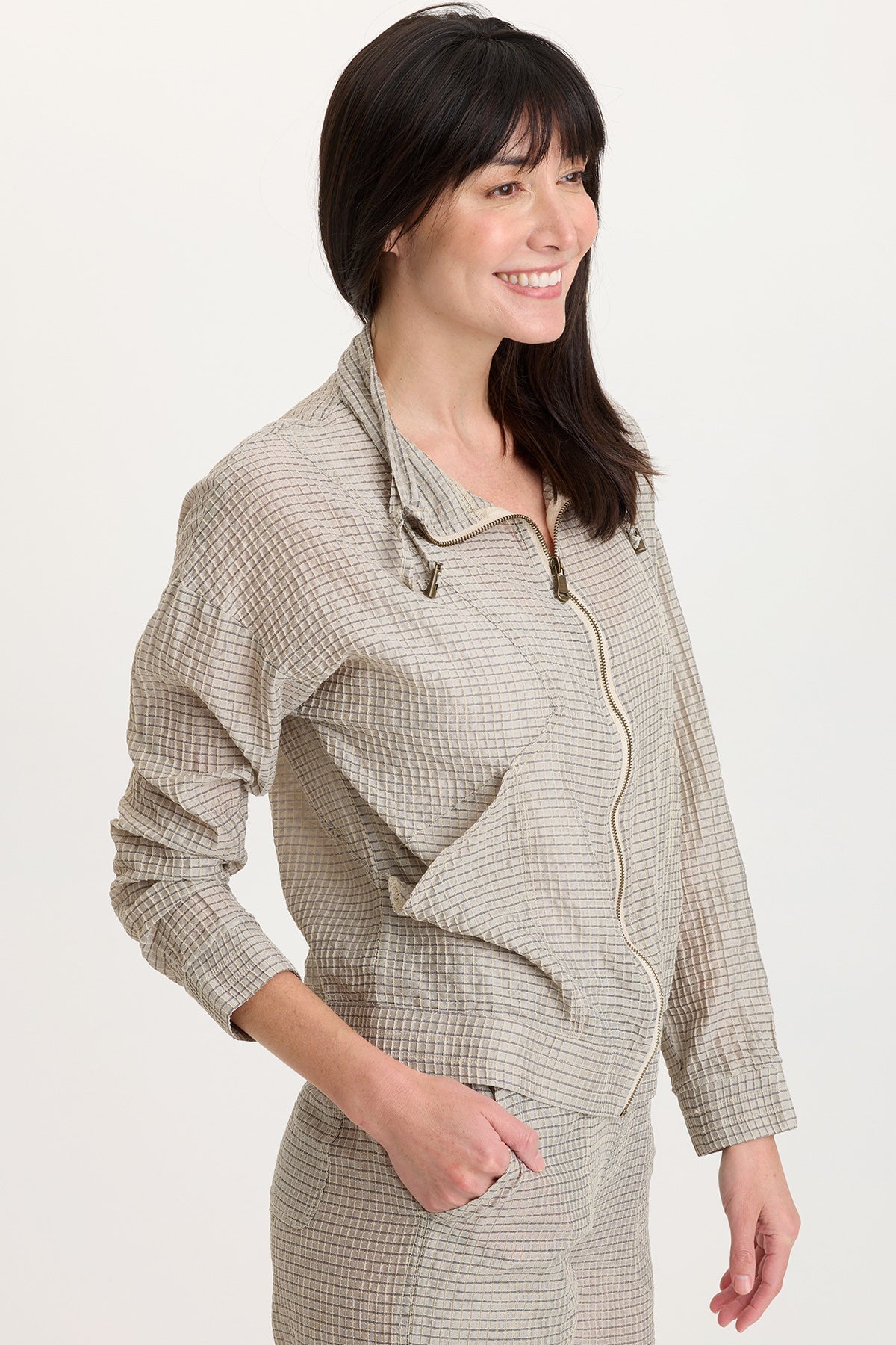 Ryker Waffle Weave Zip-Up Jacket